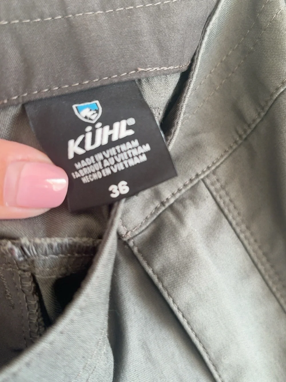 KÜHL Resistor Lite Chino Shorts Mens 36 Gray 5205 Stretch Hiking Outdoor